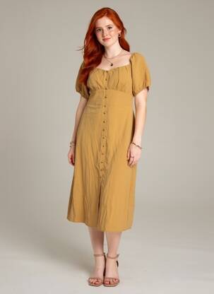 Rochie midi bej ASTRID BLACK LABEL femeie