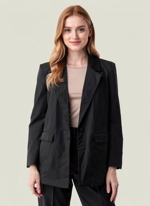 Sacou guler tip costum negru ONLY femeie