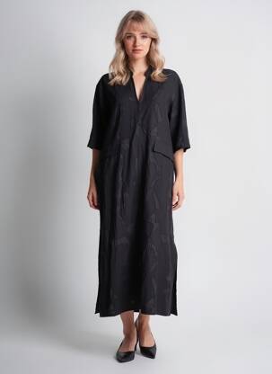 Rochie lungă negru ASTRID BLACK LABEL femeie