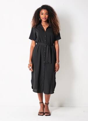 Rochie lungă negru JACQUELINE DE YONG femeie