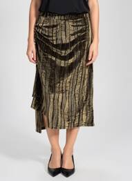 Fustă midi verde ASTRID BLACK LABEL femeie