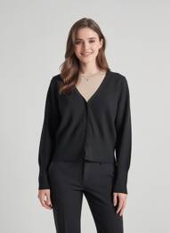 Vestă cu mâneci lungi negru ASTRID BLACK LABEL femme