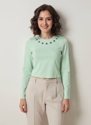 Tricou verde DAISY STREET femeie