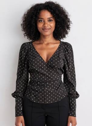 Top negru MANGO femeie