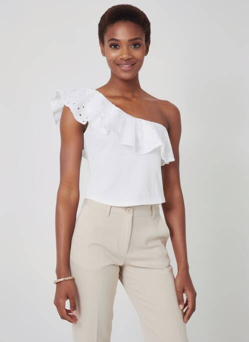 Top alb MANGO femme