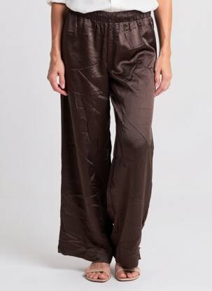 Pantalon larg maro ASTRID BLACK LABEL femeie