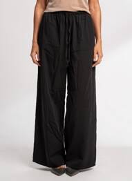 Pantalon larg negru SUBDUED femme