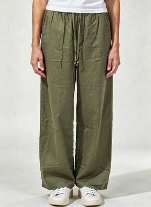Pantalon larg verde SUBDUED femeie