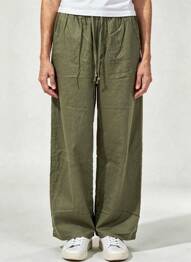Pantalon larg verde SUBDUED femme