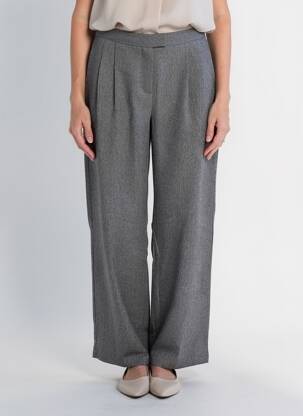 Pantalon drept croială dreaptă gri VERO MODA femeie