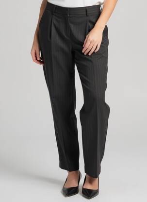 Pantalon drept croială dreaptă negru ONLY femeie