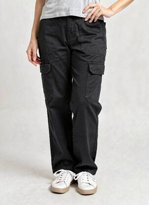 Pantalon cargo talie înaltă talie înaltă negru ONLY femeie