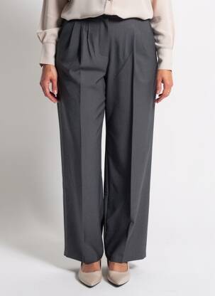 Pantalon drept gri JACQUELINE DE YONG femeie