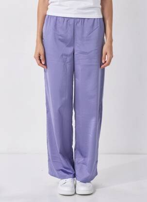 Pantalon larg talie înaltă talie înaltă violet JJXX femeie