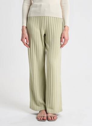 Pantalon evazat verde ONLY femeie