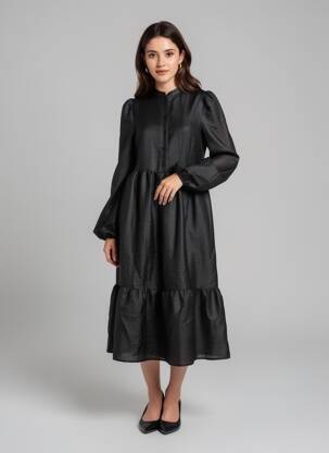 Rochie lungă negru VILA femeie