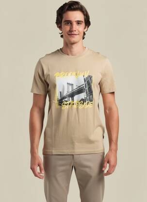 Tricou bej JACK & JONES bărbat