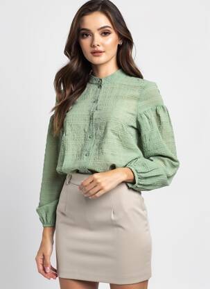 Cămașă mâneci lungi mâneci lungi verde VERO MODA femeie