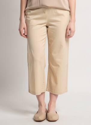 Pantalon 7/8 bej MANGO femeie