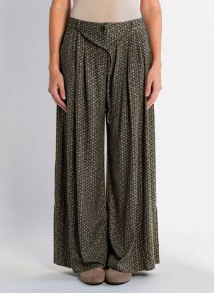 Pantalon larg negru YOUNG DESIGNERS femeie
