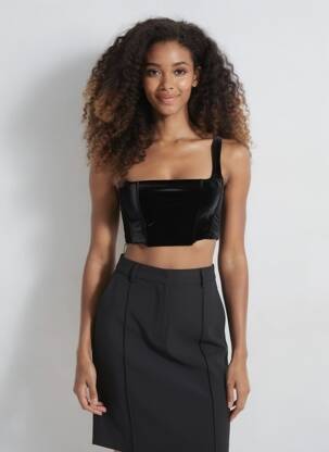 Top negru TALLY WEIJL femeie