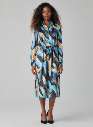 Rochie lungă mâneci lungi mâneci lungi multicolor VILA femeie