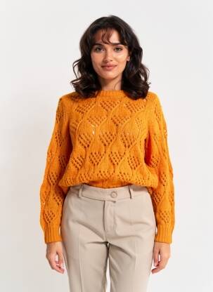 Pulover mâneci lungi mâneci lungi portocaliu VERO MODA femeie