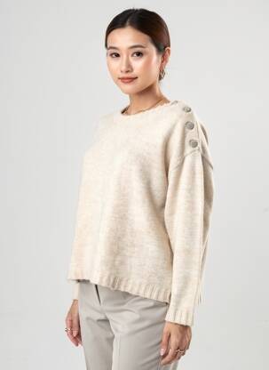 Pulover bej VERO MODA femeie