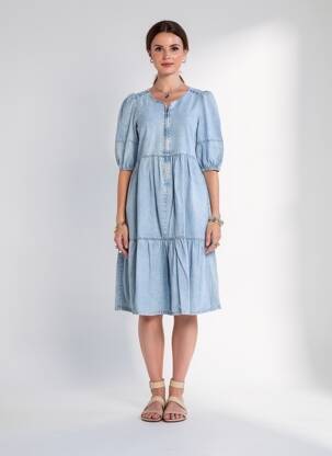 Rochie scurtă mâneci scurte mâneci scurte albastru ONLY femeie
