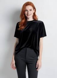 Top negru MANGO femme