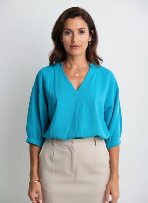 Bluză mâneci 3/4 mâneci 3/4 maro VERO MODA femeie
