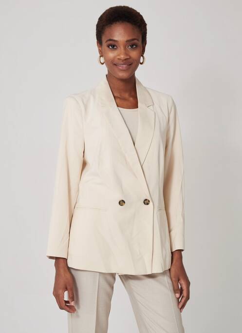 Sacou guler tip costum bej JACQUELINE DE YONG femme