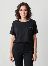 Tricou negru JACQUELINE DE YONG femme