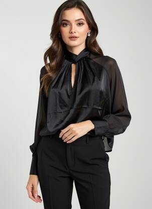 Bluză mâneci lungi mâneci lungi negru VERO MODA femeie