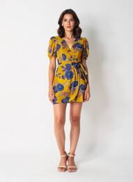 Rochie scurtă galben MORGAN femme