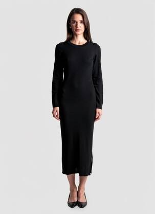 Rochie lungă negru SUPERDRY femeie