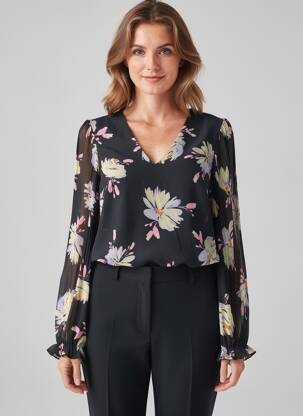 Cămașă croială dreaptă negru VERO MODA femeie