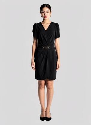 Rochie scurtă negru MORGAN femeie