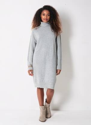 Rochie pulover croială dreaptă gri VERO MODA femeie
