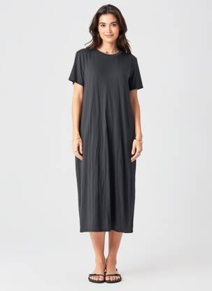 Rochie scurtă guler rotund negru VERO MODA femeie