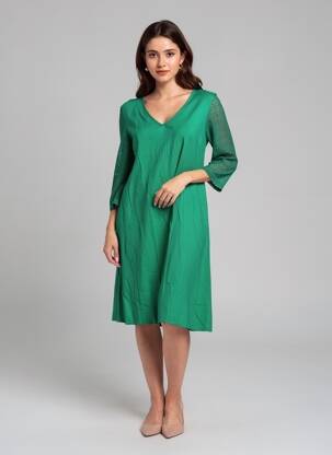 Rochie midi verde VERO MODA femeie