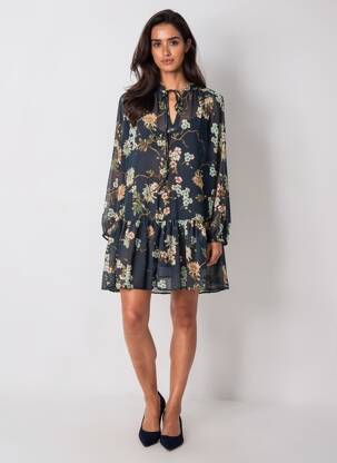 Rochie scurtă albastru MANGO femeie