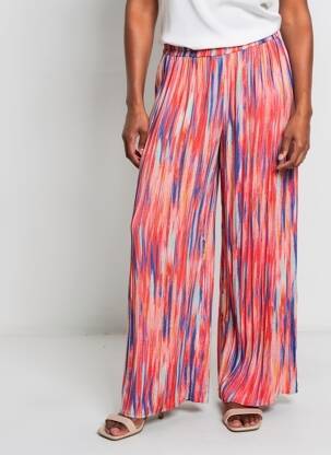 Pantalon larg roz MOLLY BRACKEN femeie