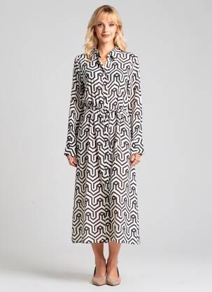 Rochie lungă mâneci lungi mâneci lungi negru VILA femeie
