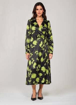 Rochie lungă verde ELLI WHITE femeie