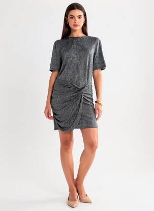 Rochie scurtă gri MANGO femeie