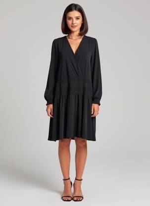 Rochie midi negru MANGO femeie
