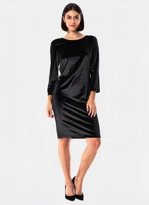 Rochie lungă negru NAF NAF femeie
