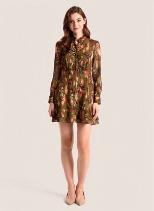 Rochie scurtă maro LPB LES PETITES BOMBES  femeie