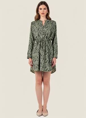 Rochie lungă mâneci lungi mâneci lungi verde ONLY femeie